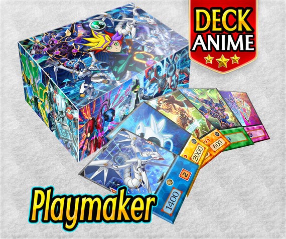 Playmaker Deck Anime (120 Cards +27 Rare) Playmat & Deckbox Ygo - Etsy UK