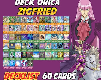 Baraja Zigfried Anime (60 cartas +27 raras) Tapete y caja de baraja Ygo