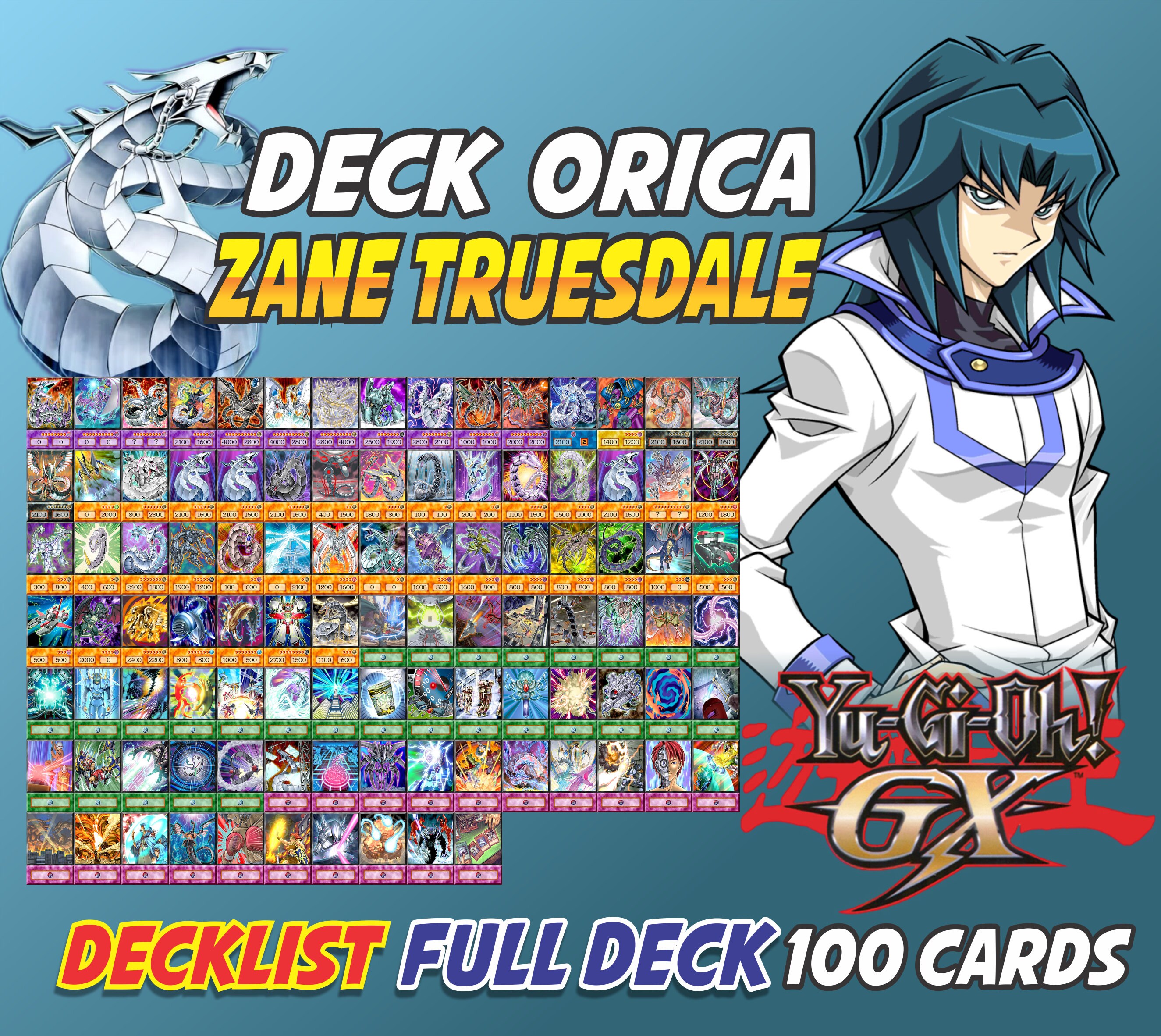 Zane Truesdale Deck 100 Karten Anime Orica Yugioh GXKarten Etsy