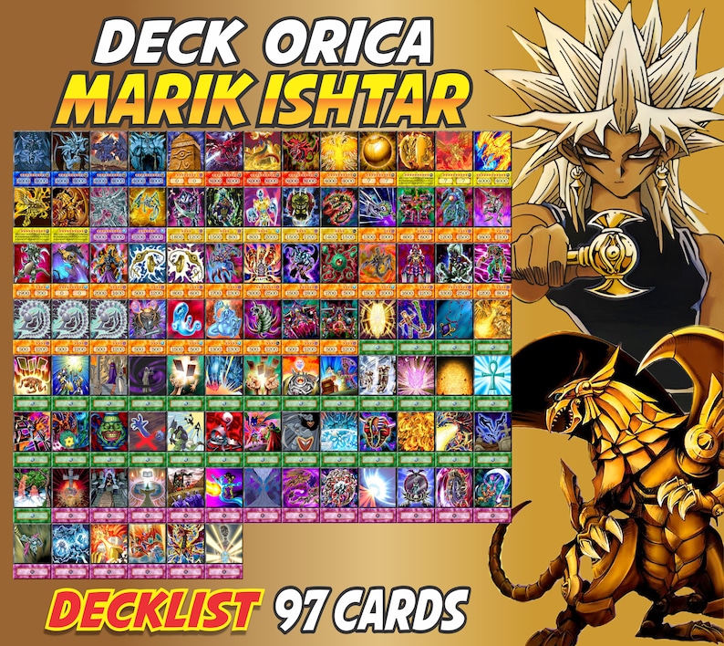 Marik Ishtar Deck Anime (90 Cards +18 Rare) Playmat & Deckbox - Etsy ...