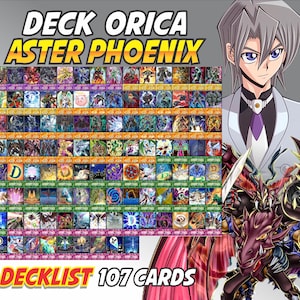 Aster Phoenix Deck Anime (100 cartes) Comprend 18 cartes rares, une boîte de pont et un tapis de jeu