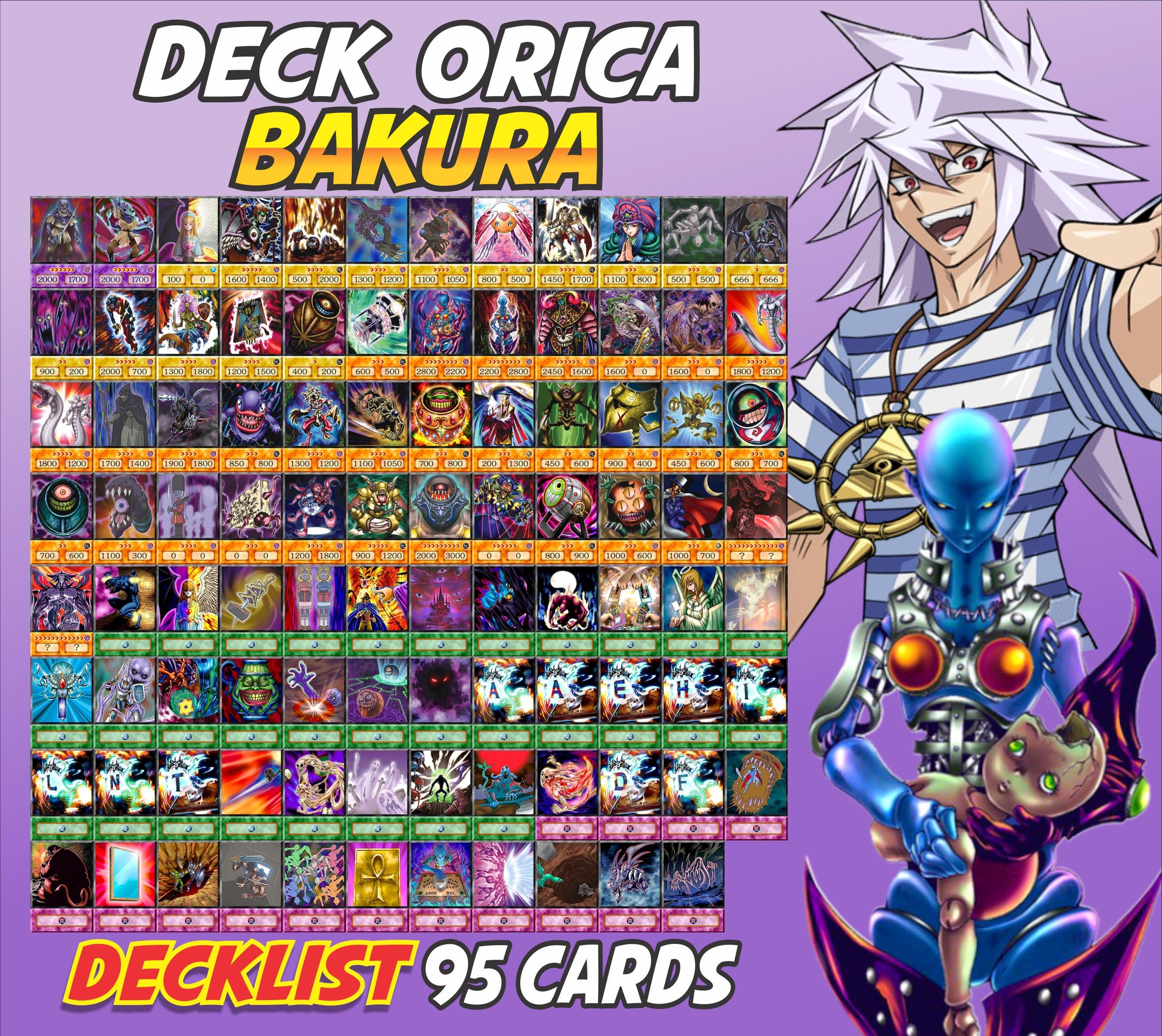 Bakura Deck Anime (90 Cards +27 Rare) Playmat & Deckbox Ygo - Etsy