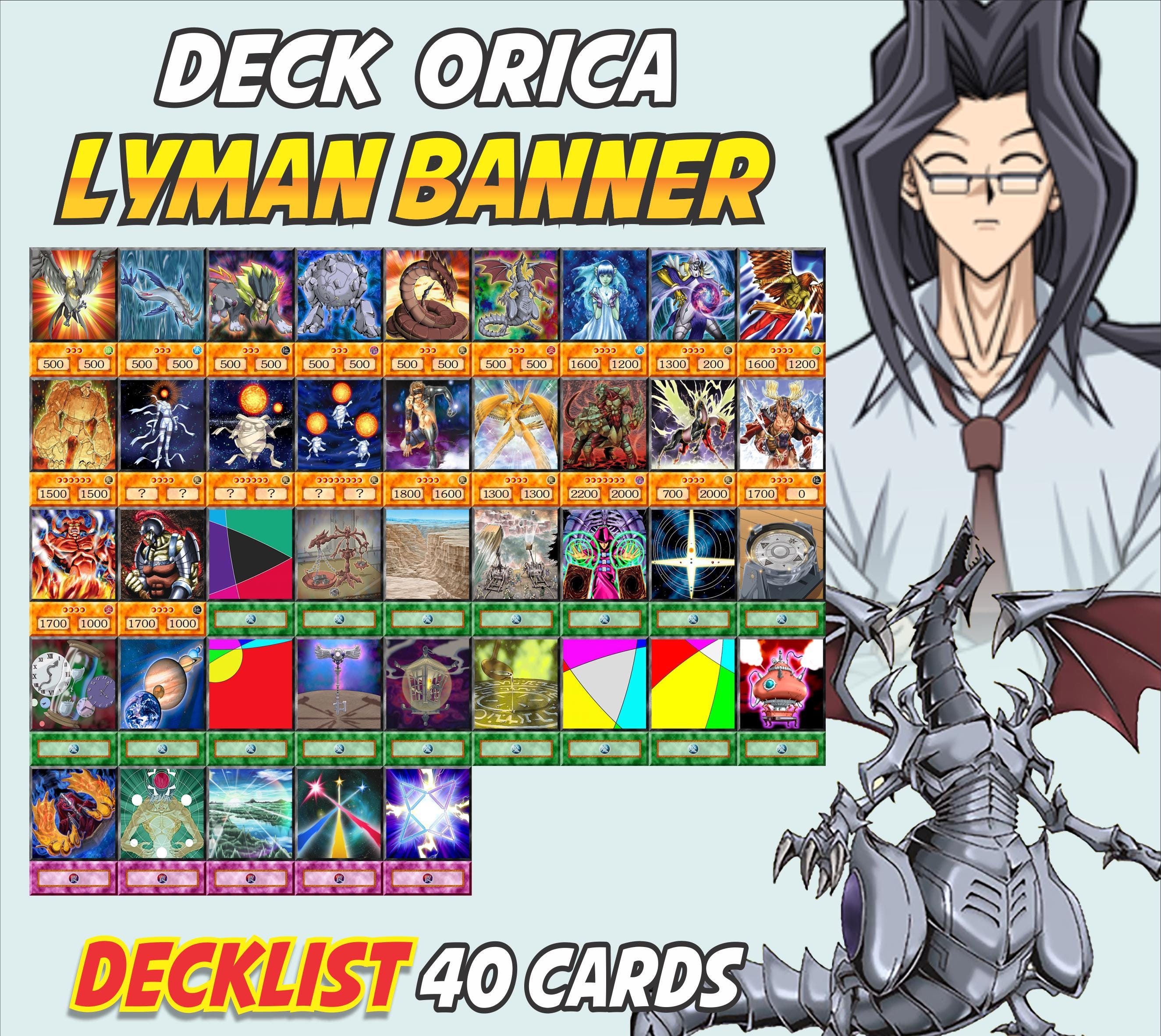 Lyman Banner Deck Anime (40 Cards +27 Rare) Playmat & Deckbox Ygo - Etsy