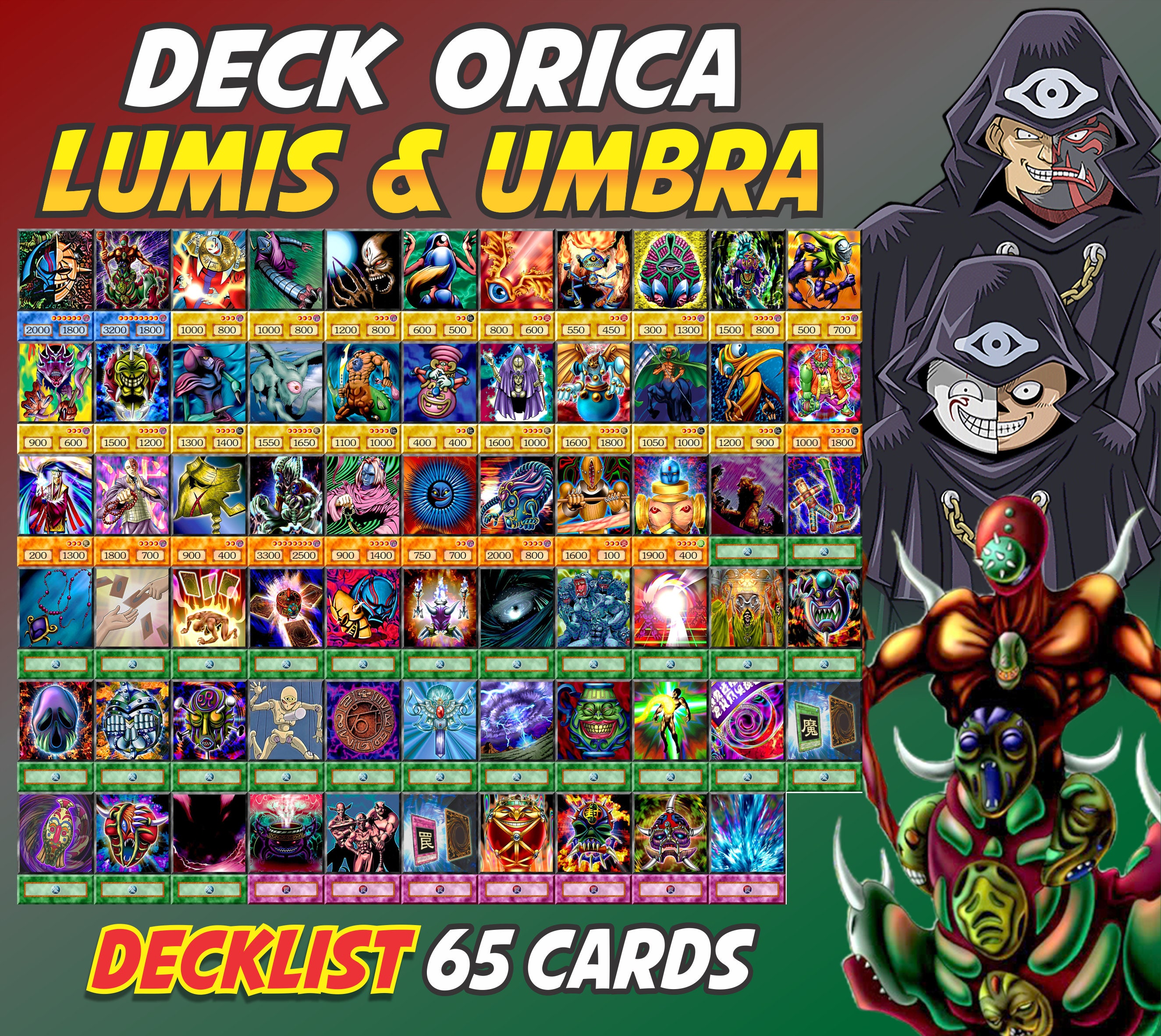 Lumis Umbra Deck Anime (60 Cards +27 Rare) Playmat & Deckbox Ygo - Etsy