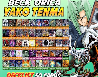 Baraja Yako Tenma Anime (50 cartas +27 raras) Tapete de juego y caja de baraja Ygo