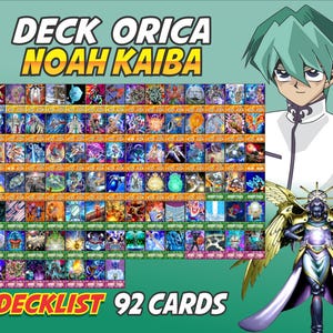 Baraja de Noah Kaiba Anime (90 cartas) Incluye 18 cartas raras, caja de baraja y tapete de juego