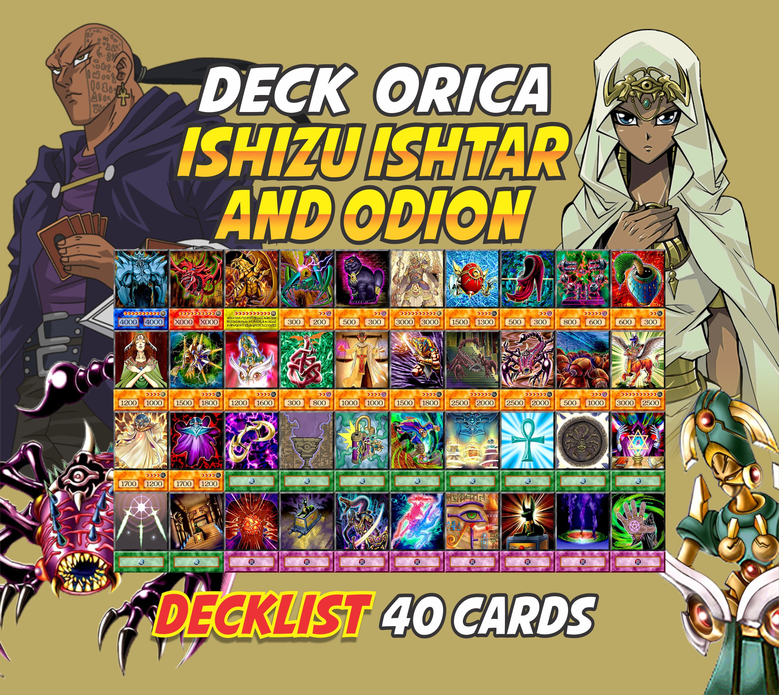Ishizu Ishtar Odion 40 Cards Deck Anime Orica Etsy