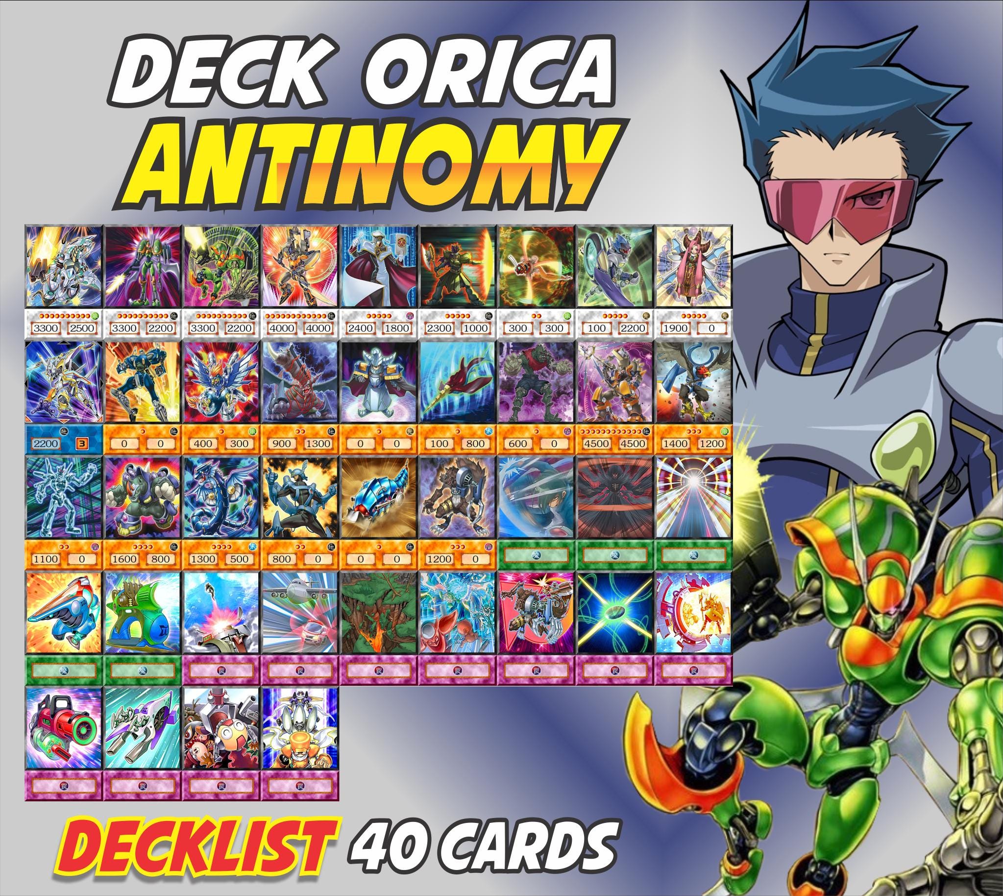 antinomy yugioh deck Antinomy Deck Anime (40 Cards +36 Rare) Playmat & Deckbox Ygo