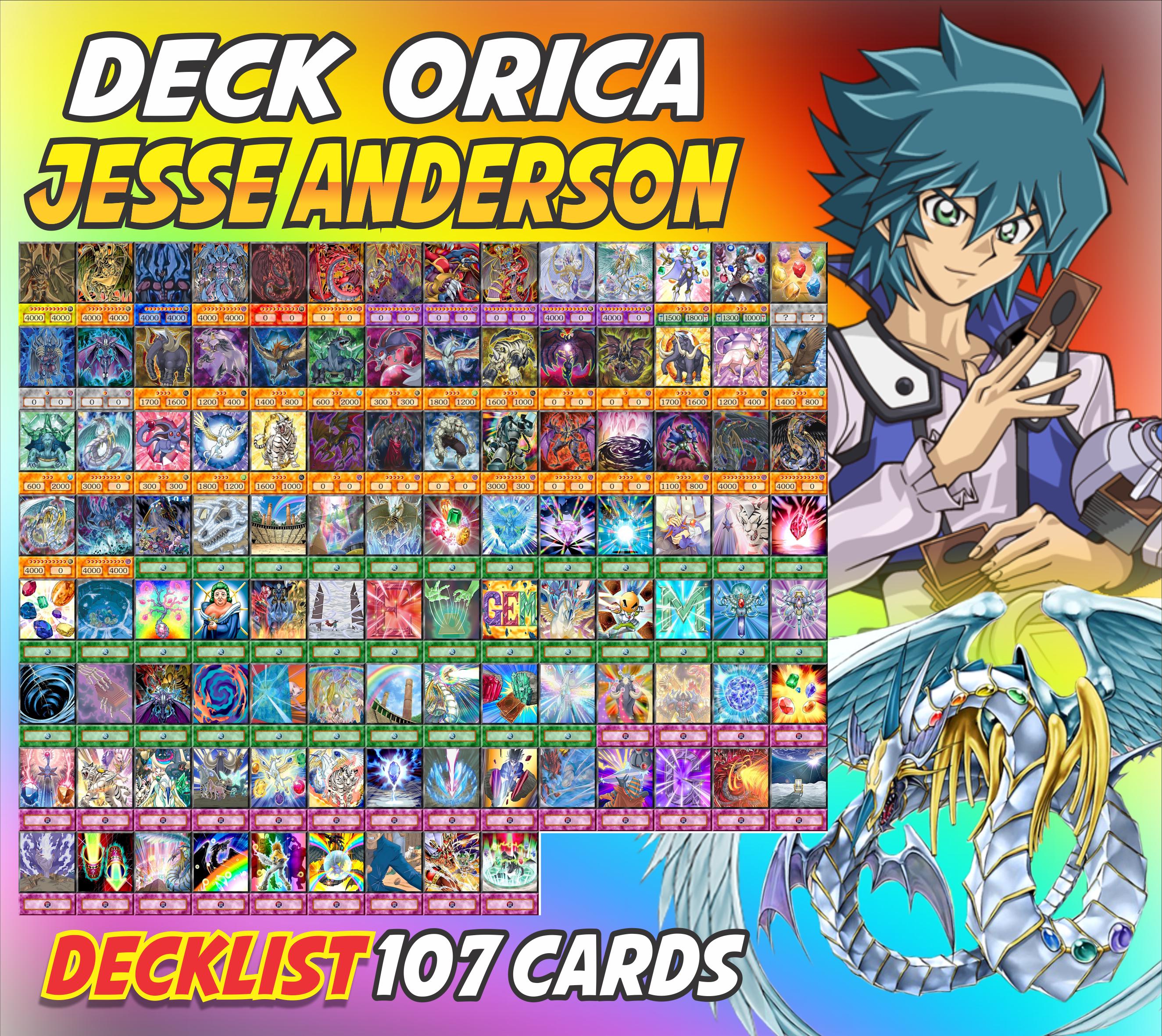 Jesse Anderson Deck Anime (100 Cards +27 Rare) Playmat & Deckbox