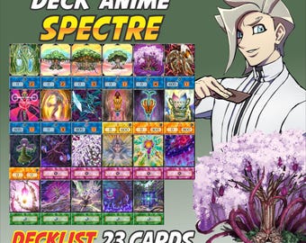 Pakiet: Spectre +Ghost Girl Deck Anime (50 kart +27 rzadkich) Mata do gry i pudełko na talie Ygo