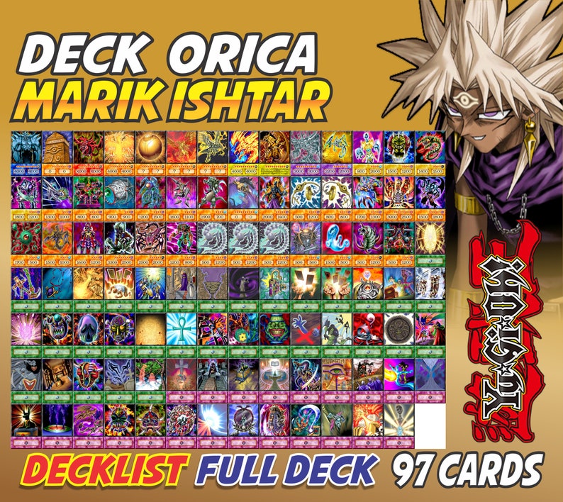 Marik Ishtar Deck 97 cards Anime Orica Yugioh Full Deck Etsy