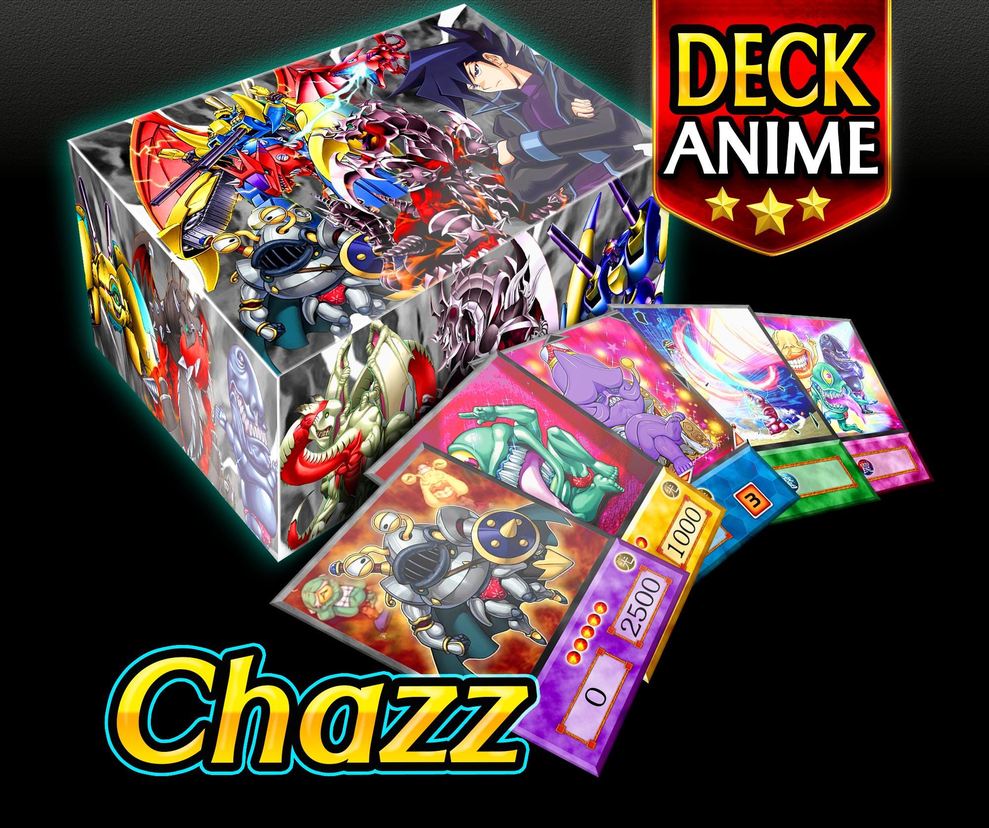 Chazz Princeton Deck Anime (130 Cards +18 Rare) Playmat & Deckbox