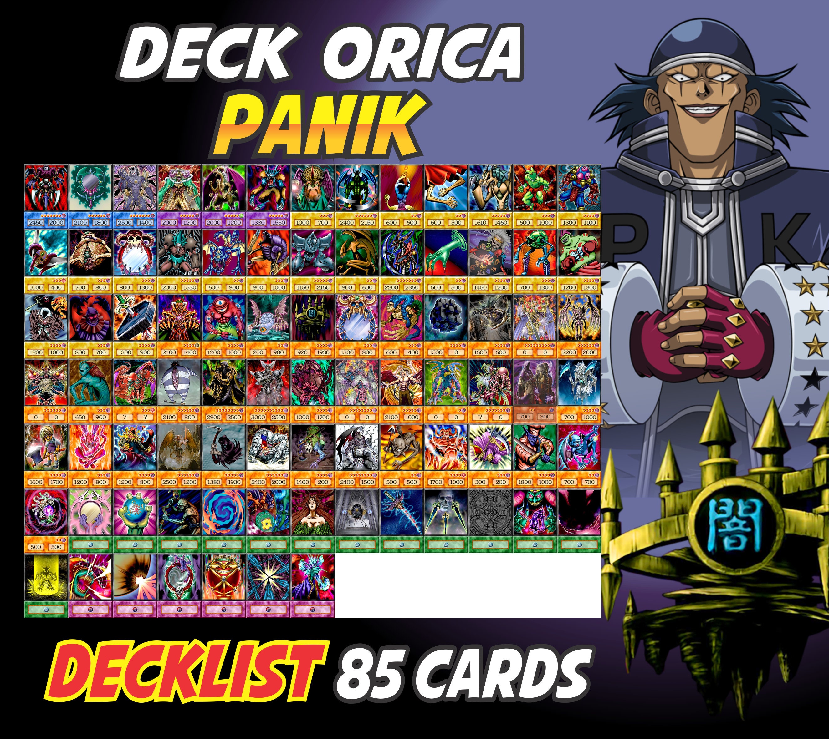 Panik 85 Cards Deck Anime Orica Yugioh - Etsy Singapore