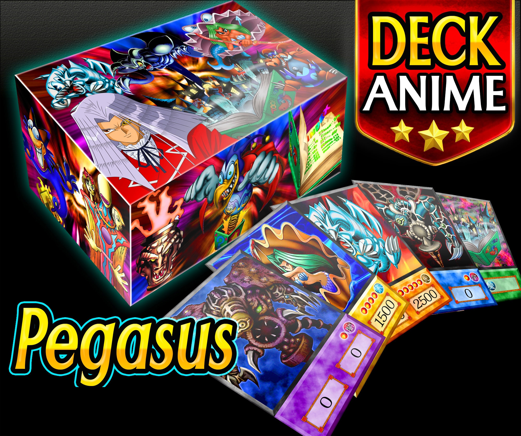 Maximillion Pegasus Deck Anime (100 Cards +18 Rare) Playmat