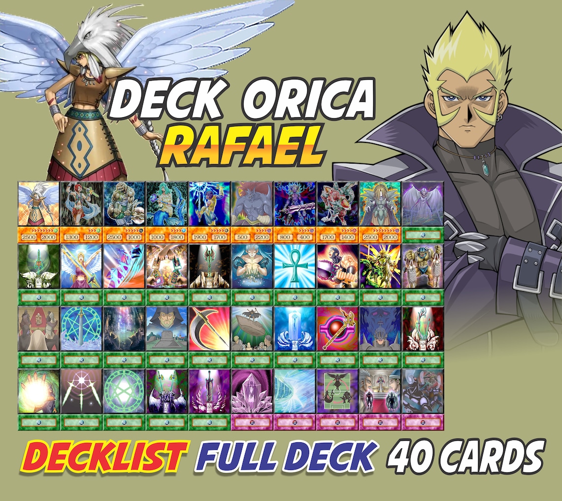 Rafael Deck 40 cards Anime Orica Yugioh Full Deck Duel Etsy
