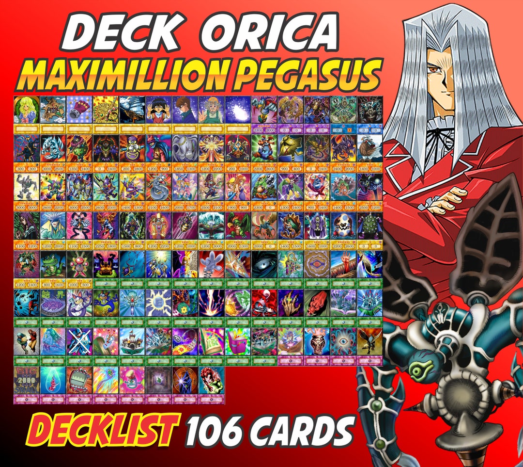 Maximillion Pegasus Deck Anime (100 Cards +18 Rare) Playmat