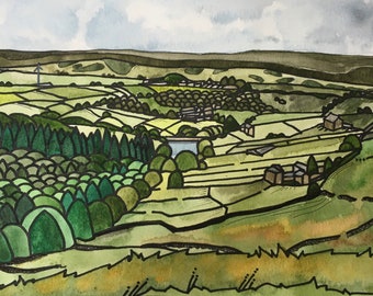 Holme Styes - Limited Edition Giclee Print - Holmfirth - Holme Valley