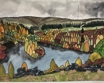 Ramsden Reservoir - Yorkshire landscape- limited edition print