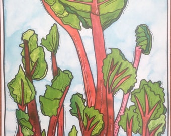 Rhubarb print - Wakefield prints