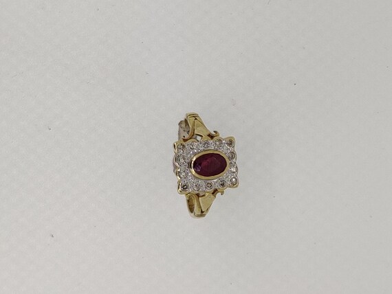 9ct Ruby and diamond ring - image 1