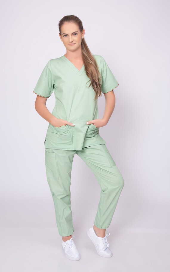 Jogger Scrub Pants Elastic Waist With 