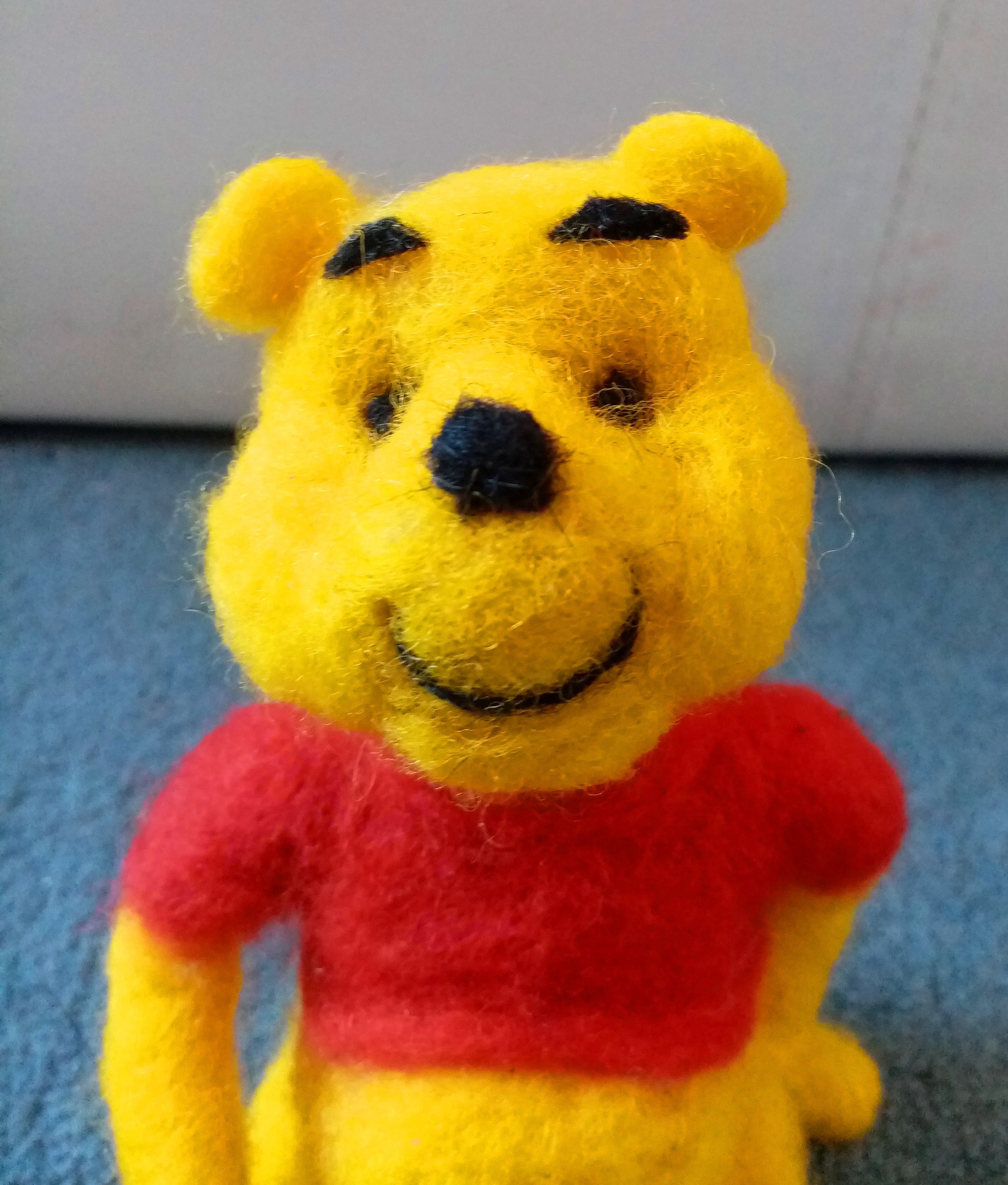 Winnie the Pooh handmade wool needle felted figure creative Etsy