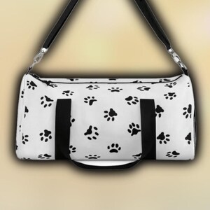 Heart Paws Prints Bones Personalized Embroidered Duffle Bag Etsy