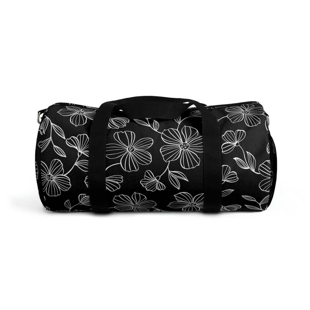 Simplistic Floral Print Duffel Bag Floral Print Duffel Bag Travel ...