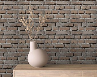 Weathered Brick Peel and Stick Wallpaper: Removable HD Styles