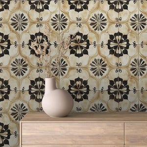 Classical Tile Wallpaper Peel & Stick Removable / Four Unique HD Styles of Classical Tile Pattern Series 5!