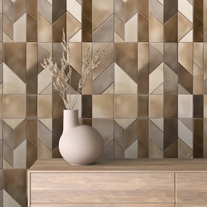 Wallpaper Peel & Stick Removable Retro Tile / Retro Tile Series 14 in Four Unique HD Styles!