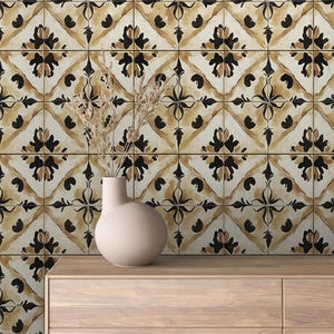 Wallpaper Peel & Stick Removable Vintage Tile / Vintage Tile Series 4 in Four Unique HD Styles!