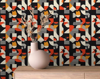Bold Abstract Peel and Stick Wallpaper: Geometric Pattern