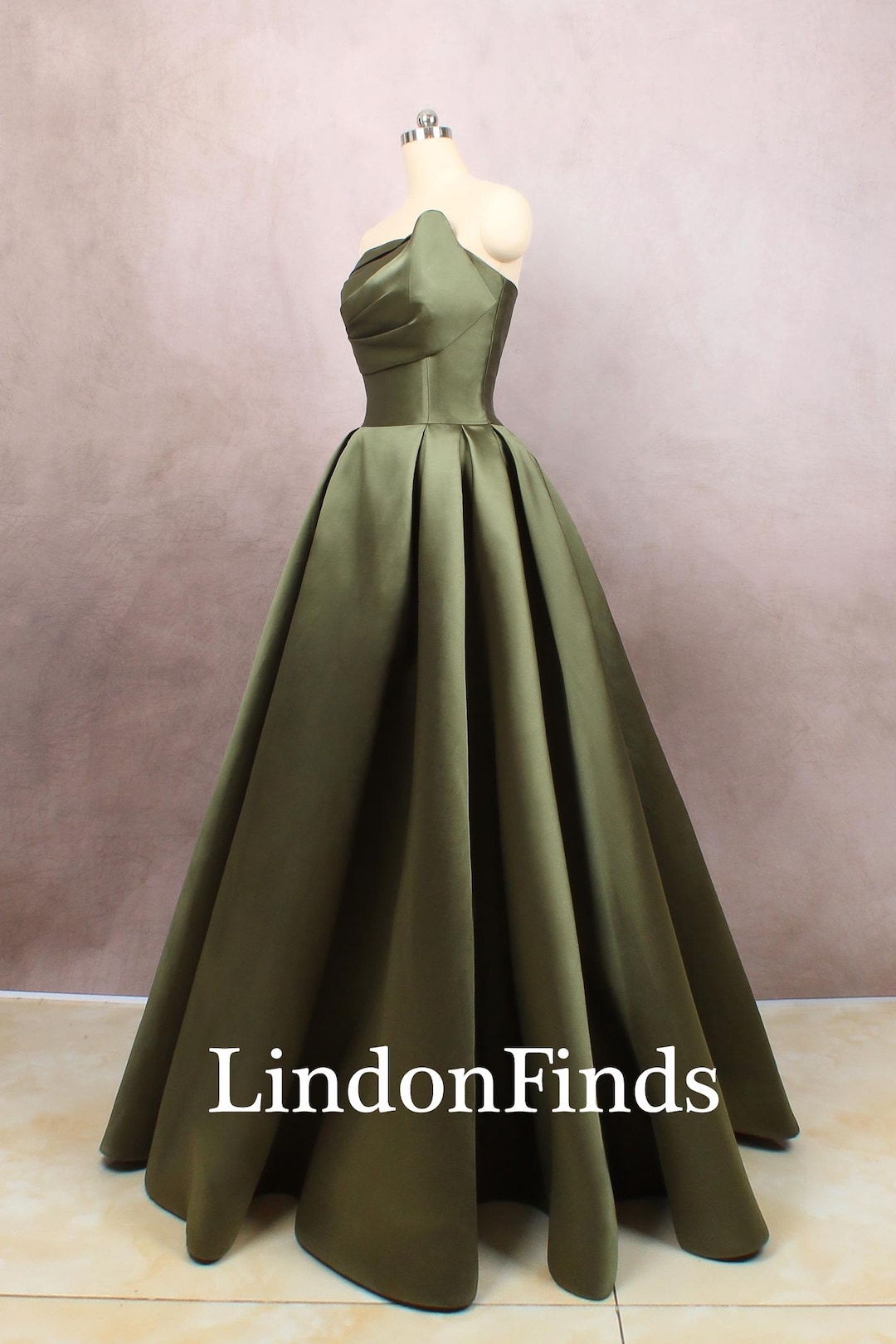 Olive Green Ballroom Dress-Audra main image 1