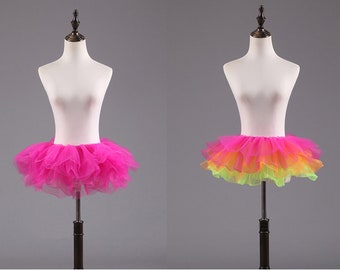 Jupons Fuchsia Tulle, Jupe jupon, Jupon pour enfants, Jupon pour filles, Jupon personnalisé, Jupe gonflée en tulle, Sous-jupe courte