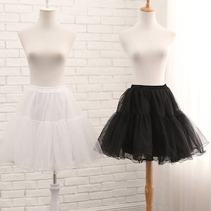 New  A-line lolita petticoa, 2 layer organza petticoat, Evening Cosplay Underskirt, Mini Tutu Fluffy petticoat