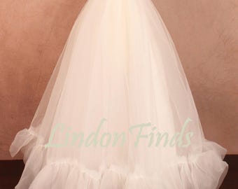 Ivory Tulle Wedding Skirt, Princess Tutu, Party Skirt