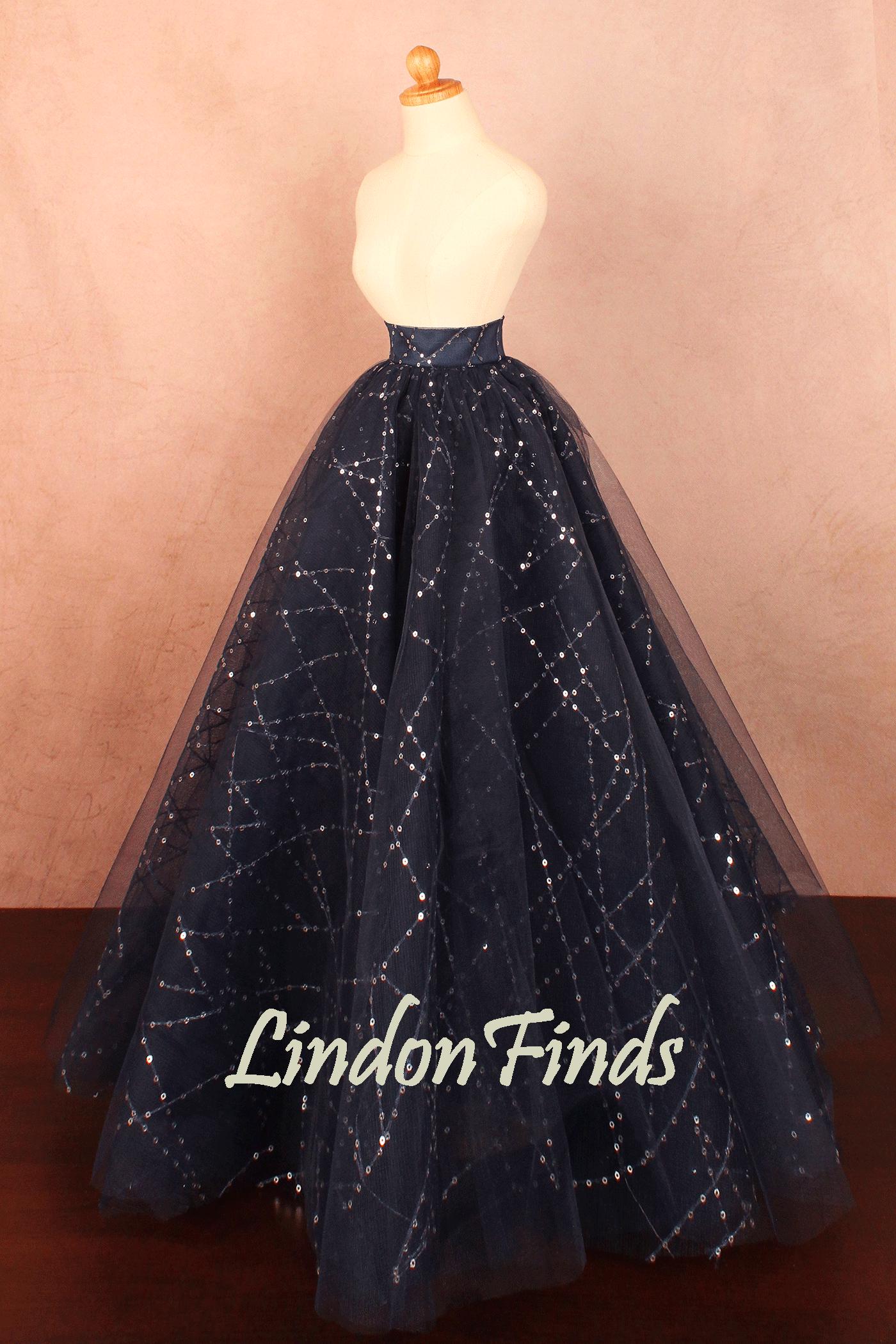 big volume tulle skirt navy bibiy epine Navy Tulle Dress