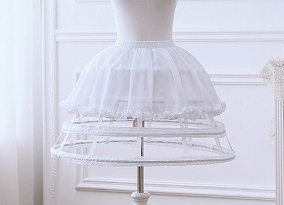 White tulle cage clearance skirt