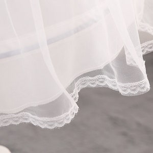 Ivory Tüll Petticoat,Braut Hochzeit Kurze Crinoline,Spitzen Kleid Kurze Unterrock,Tutu Rock Bild 4