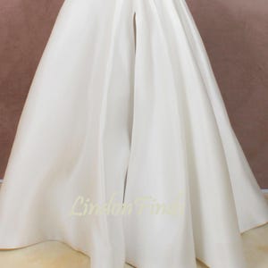 Elfenbein Satin Hochzeit Rock, handgemachte volle Braut Abschlussball Röcke Bild 5
