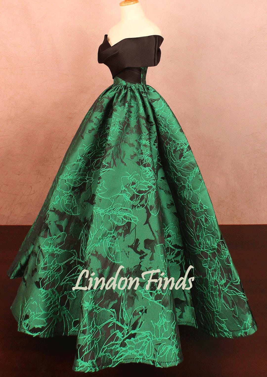 Green Color Silk Satin With Digital Prints Gown Pair For Women For Party And Wedding Wear