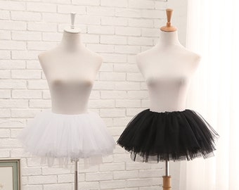 White Vintage Dress Petticoats Mini Skirt Lolita Petticoat Tulle short skirt women petticoat