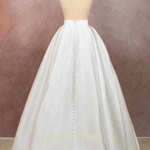Elfenbein Satin Hochzeit Rock, handgemachte volle Braut Abschlussball Röcke Bild 3