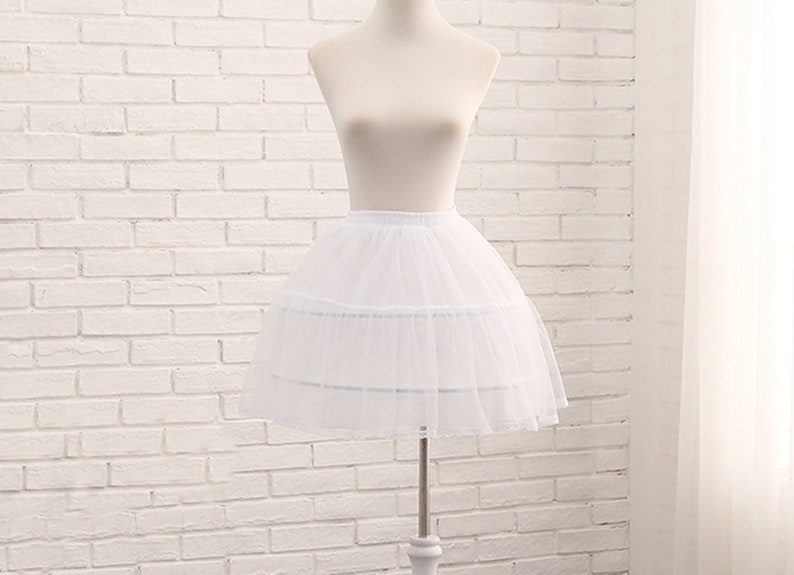 Ivory Tüll Petticoat,Braut Hochzeit Kurze Crinoline,Spitzen Kleid Kurze Unterrock,Tutu Rock Bild 2