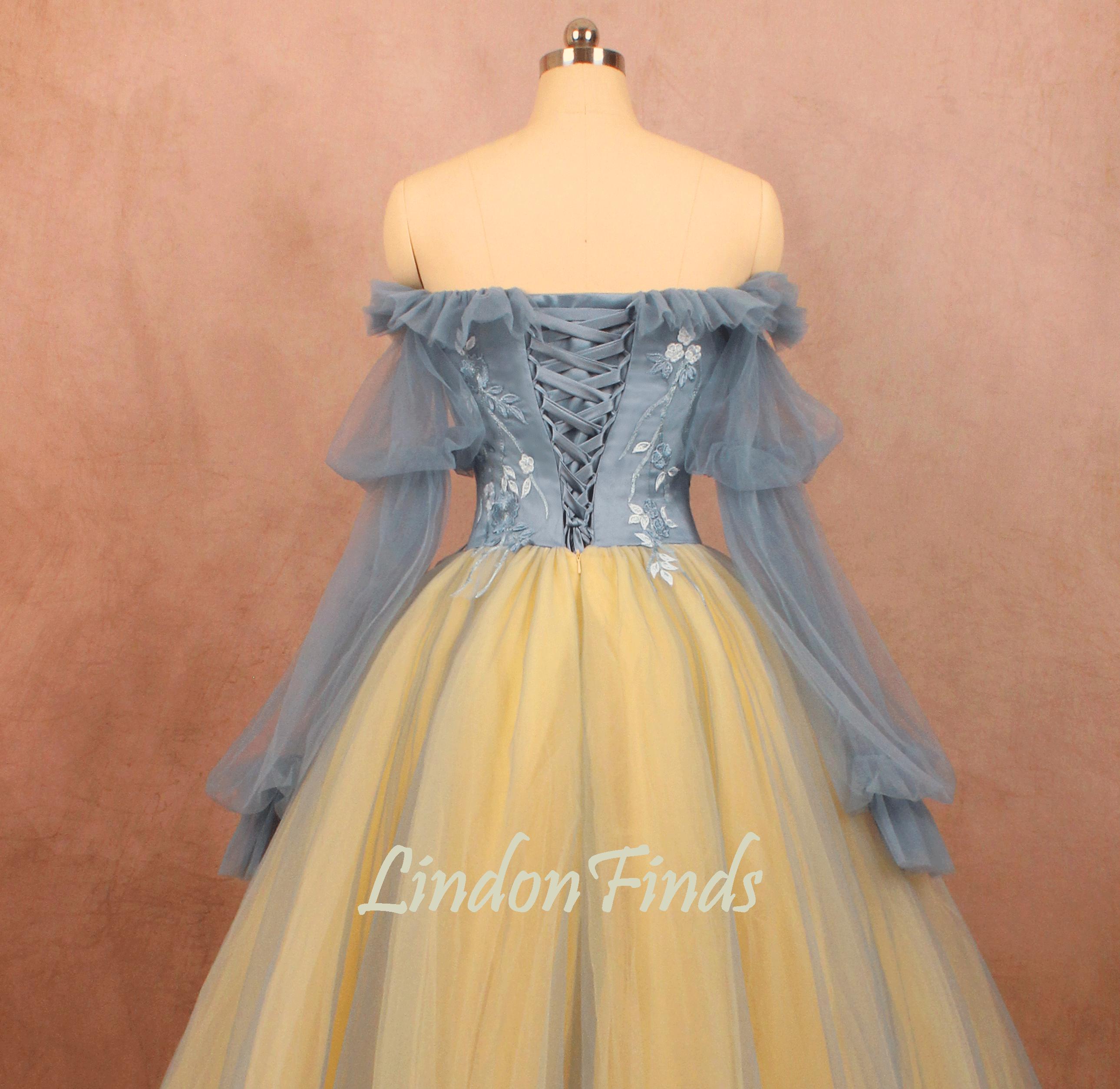 navy blue and yellow prom dress Navy Blue Long Prom Dress with Gold Sequins