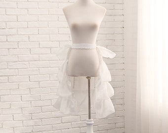 Women Wedding Petticoats，Adult Tutu Skirt Lolita Petticoat，White Hoop Skirt adjust Skirt