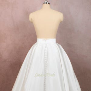 Elfenbein Satin Hochzeit Rock, handgemachte volle Braut Abschlussball Röcke Bild 4