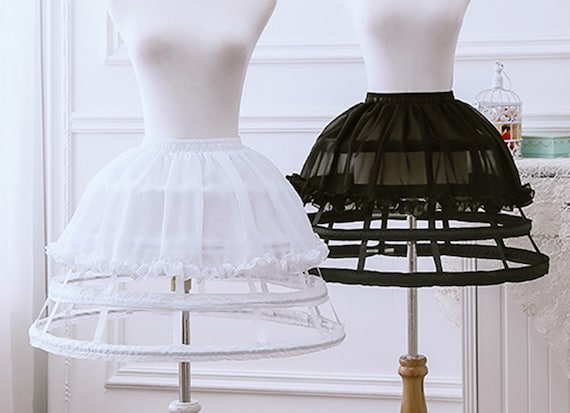 White tulle cage clearance skirt