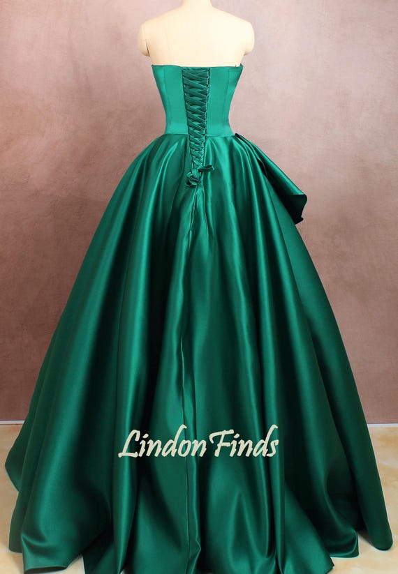 green emerald velvet dress Siobhan Strapless Mini Dress Forest Green